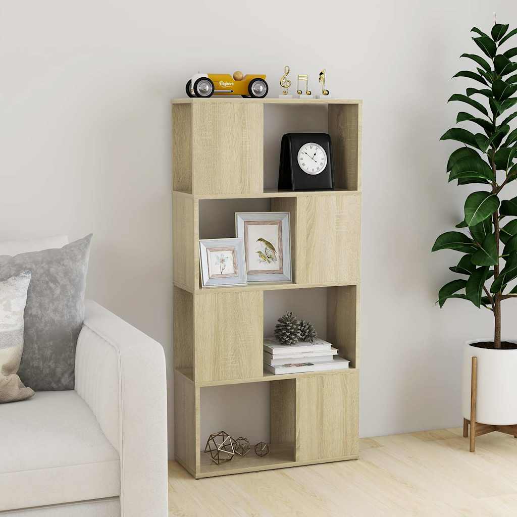 Book Cabinet Room Divider Sonoma Oak 60x24x124.5 cm
