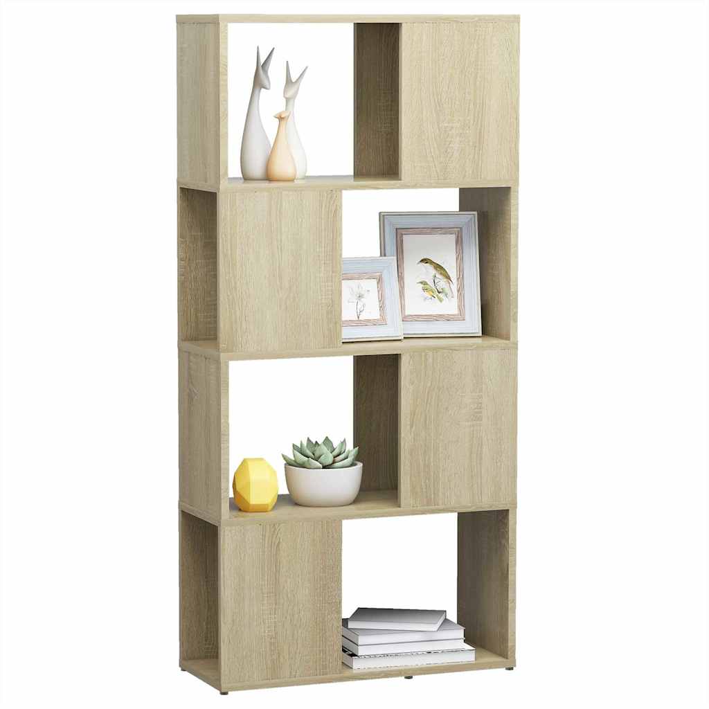 Book Cabinet Room Divider Sonoma Oak 60x24x124.5 cm