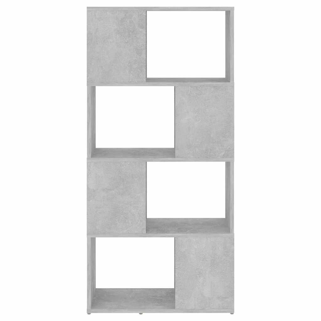 809084 vidaXL Book Cabinet Room Divider Concrete Grey 60x24x124,5 cm