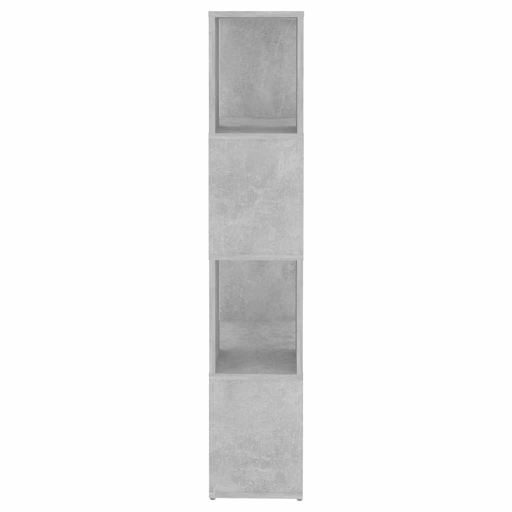 809084 vidaXL Book Cabinet Room Divider Concrete Grey 60x24x124,5 cm