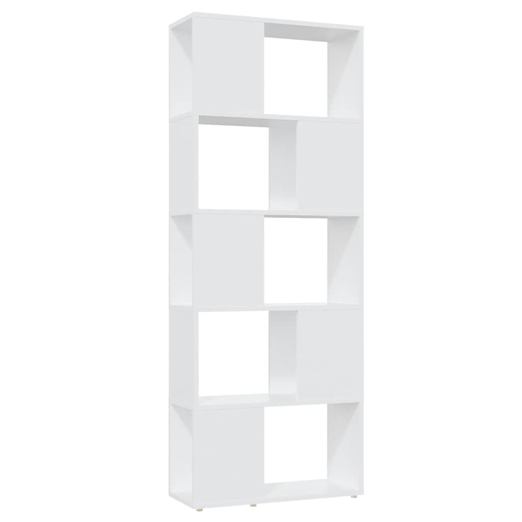 809089 vidaXL Book Cabinet Room Divider White 60x24x155 cm Engineered Wood