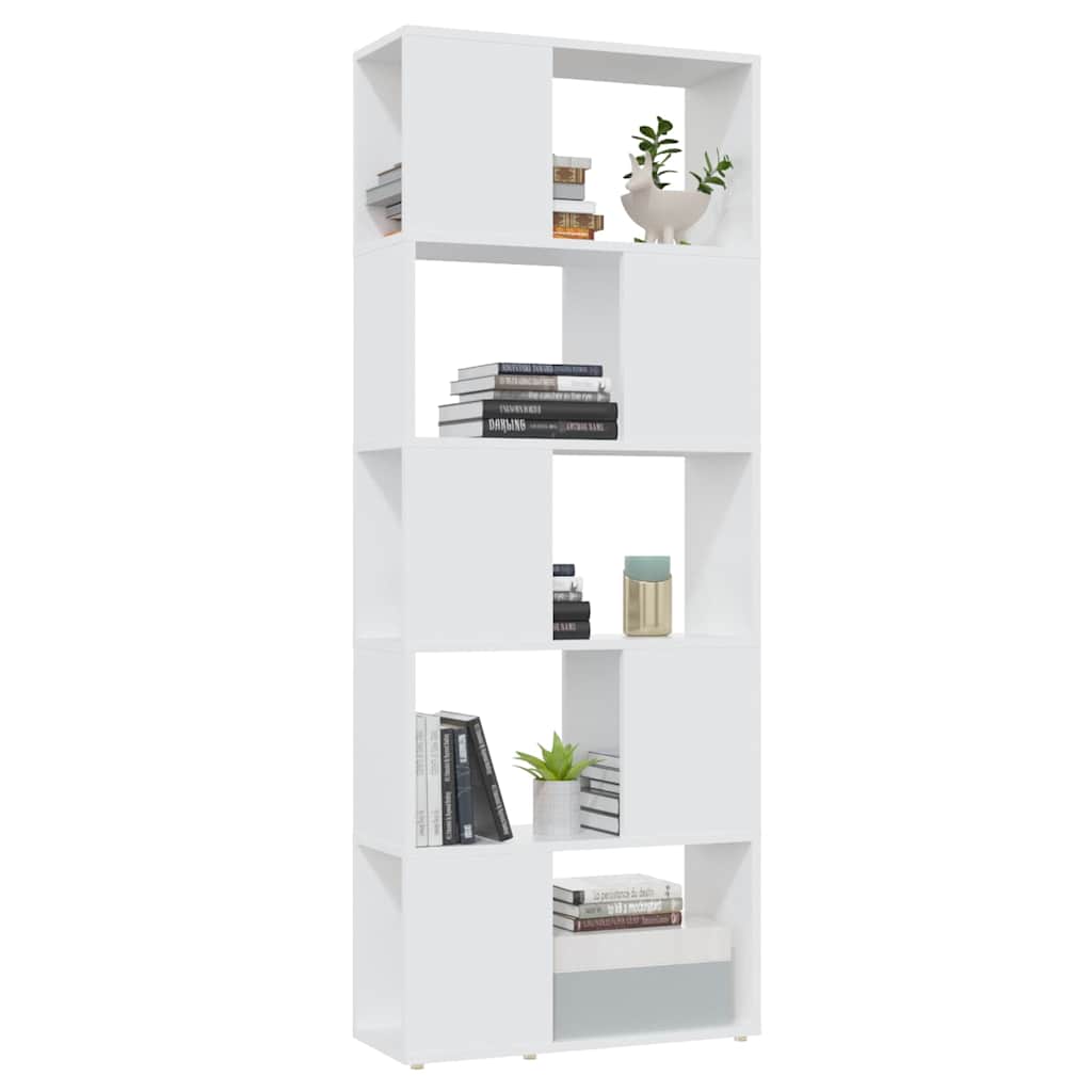 809089 vidaXL Book Cabinet Room Divider White 60x24x155 cm Engineered Wood
