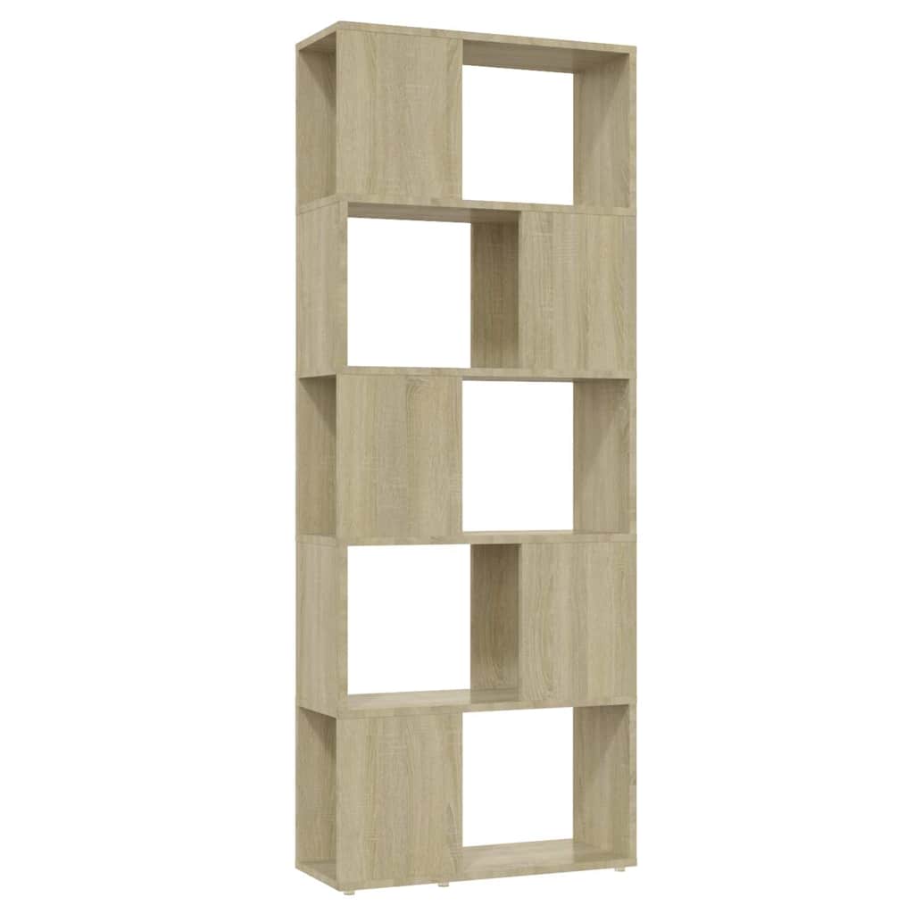809092 vidaXL Book Cabinet Room Divider Sonoma Oak 60x24x155 cm
