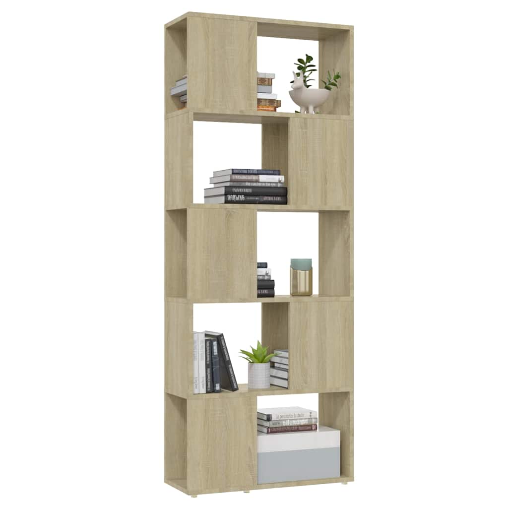 809092 vidaXL Book Cabinet Room Divider Sonoma Oak 60x24x155 cm