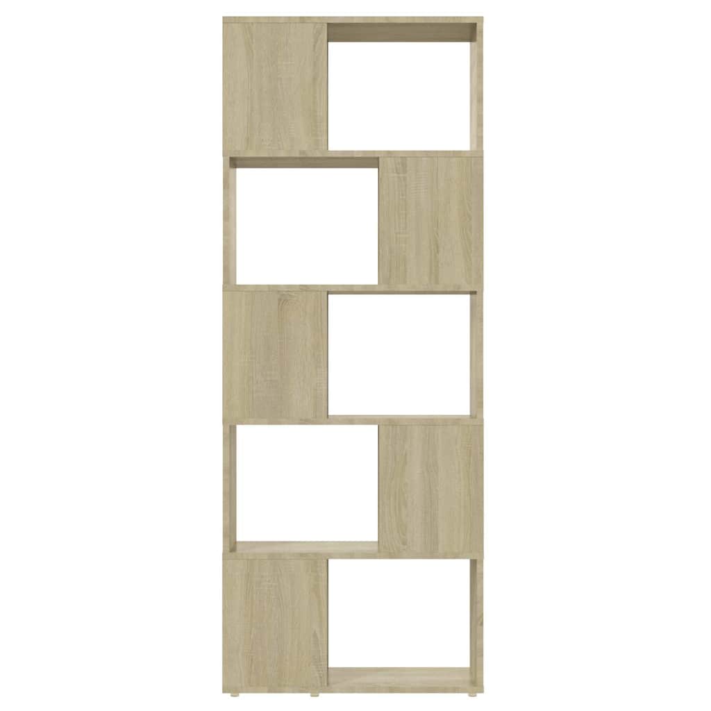 809092 vidaXL Book Cabinet Room Divider Sonoma Oak 60x24x155 cm