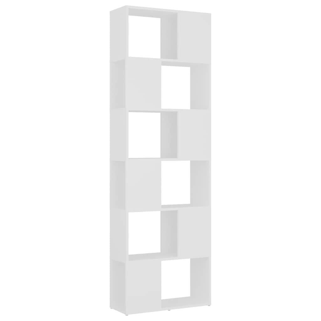809098 vidaXL Book Cabinet Room Divider White 60x24x186 cm