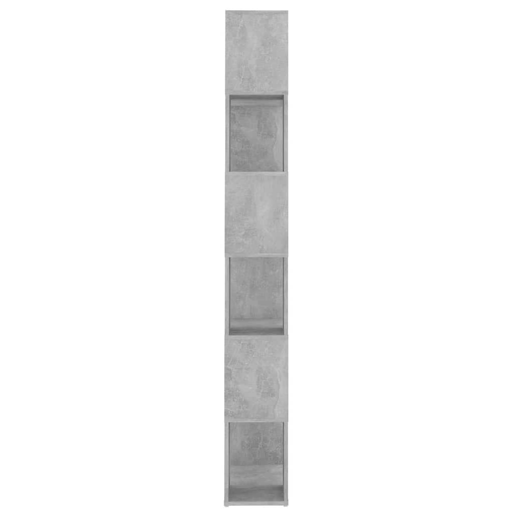 809102 vidaXL Book Cabinet Room Divider Concrete Grey 60x24x186 cm Engineered Wood