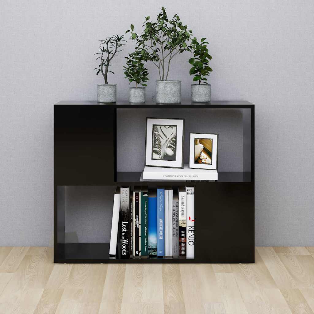 809117 vidaXL TV Cabinet Black 80x24x63 cm Engineered Wood