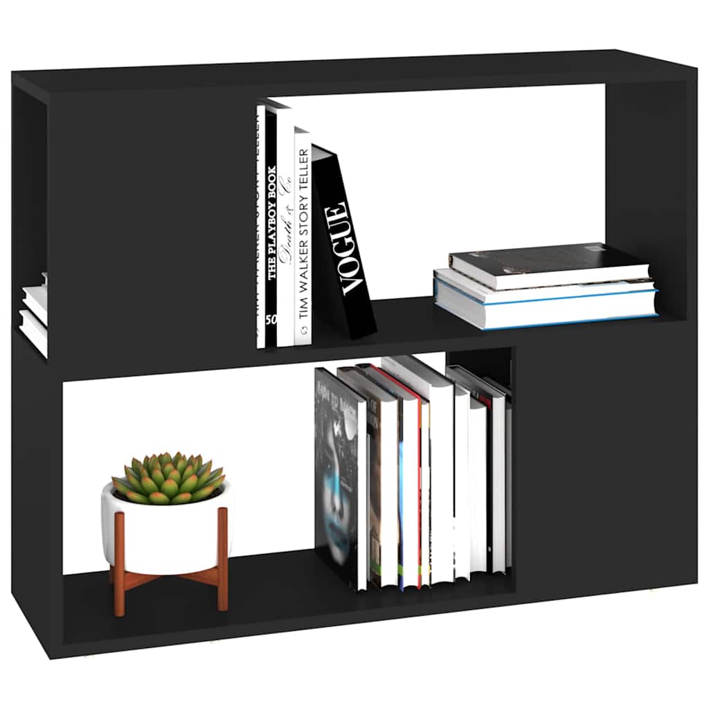 809117 vidaXL TV Cabinet Black 80x24x63 cm Engineered Wood