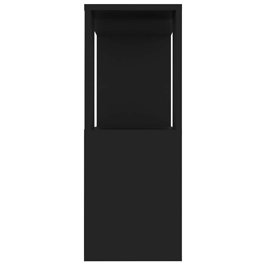 809117 vidaXL TV Cabinet Black 80x24x63 cm Engineered Wood