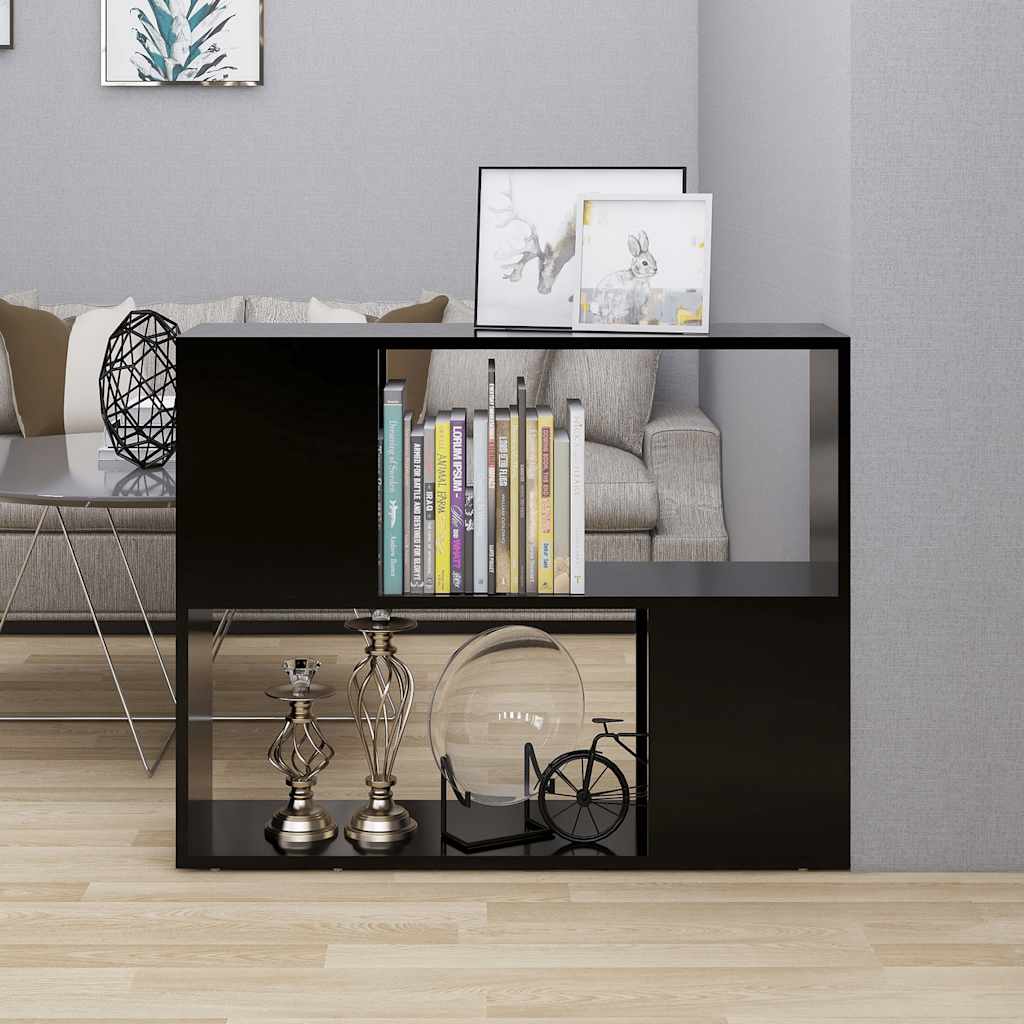 809117 vidaXL TV Cabinet Black 80x24x63 cm Engineered Wood