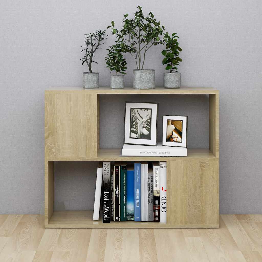 809119 vidaXL TV Cabinet Sonoma Oak 80x24x63 cm Engineered Wood