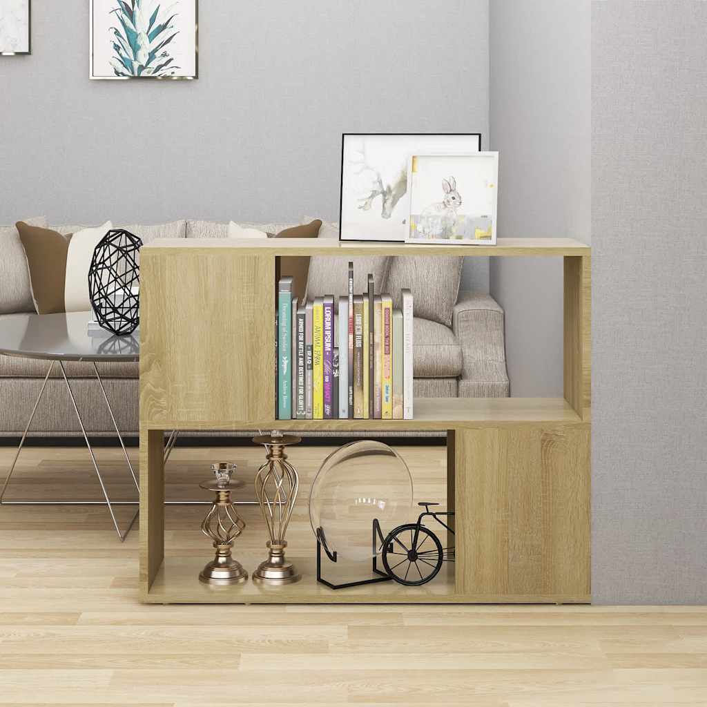 809119 vidaXL TV Cabinet Sonoma Oak 80x24x63 cm Engineered Wood