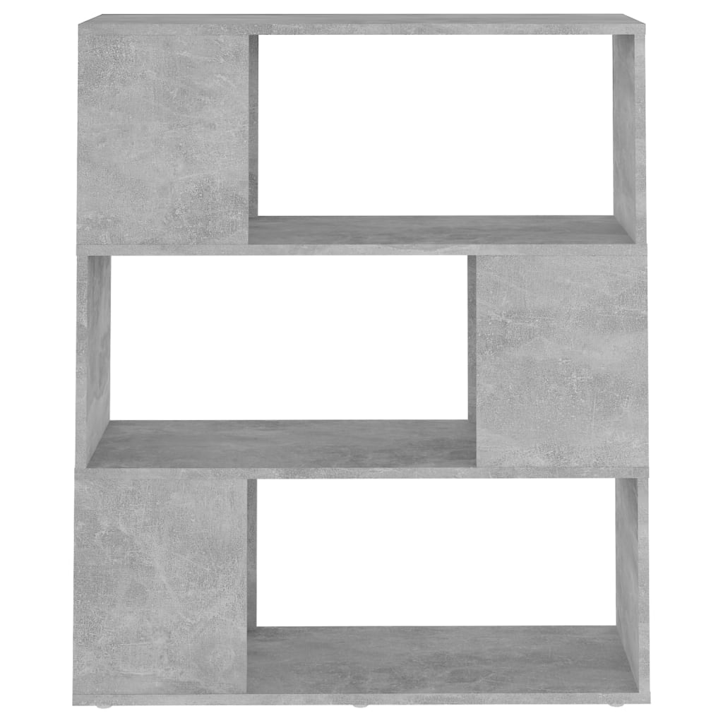 Book Cabinet Room Divider Concrete Grey 80x24x94 cm Engineered Wood
