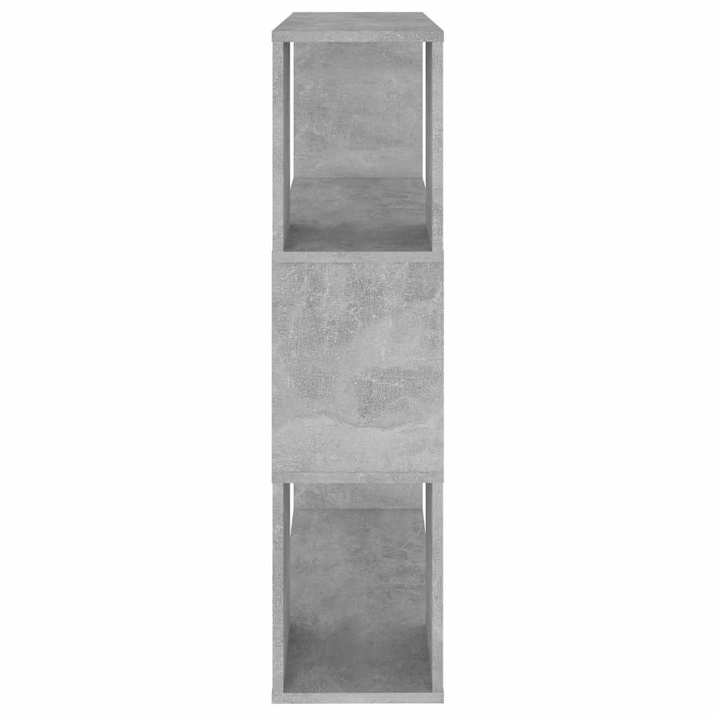 809129 vidaXL Book Cabinet Room Divider Concrete Grey 80x24x94 cm Engineered Wood
