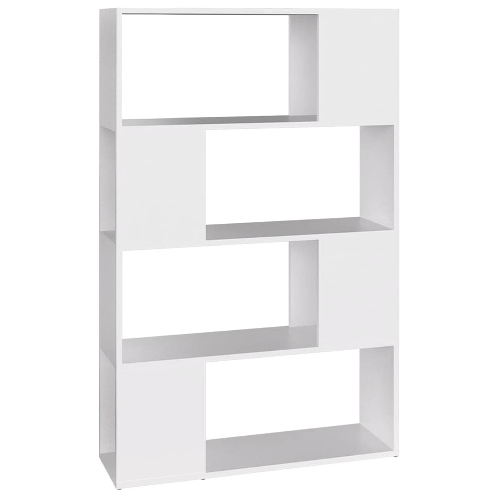 Book Cabinet Room Divider White 80x24x124.5 cm Engineered Wood