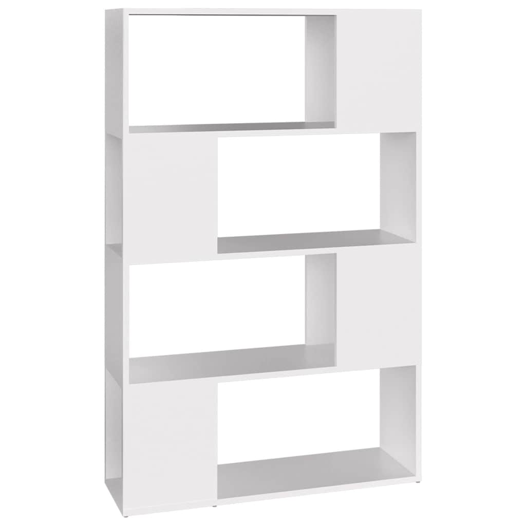 809134 vidaXL Book Cabinet Room Divider White 80x24x124,5 cm Engineered Wood