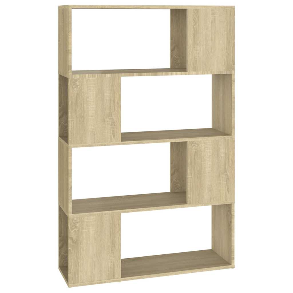 Book Cabinet Room Divider Sonoma Oak 80x24x124.5 cm