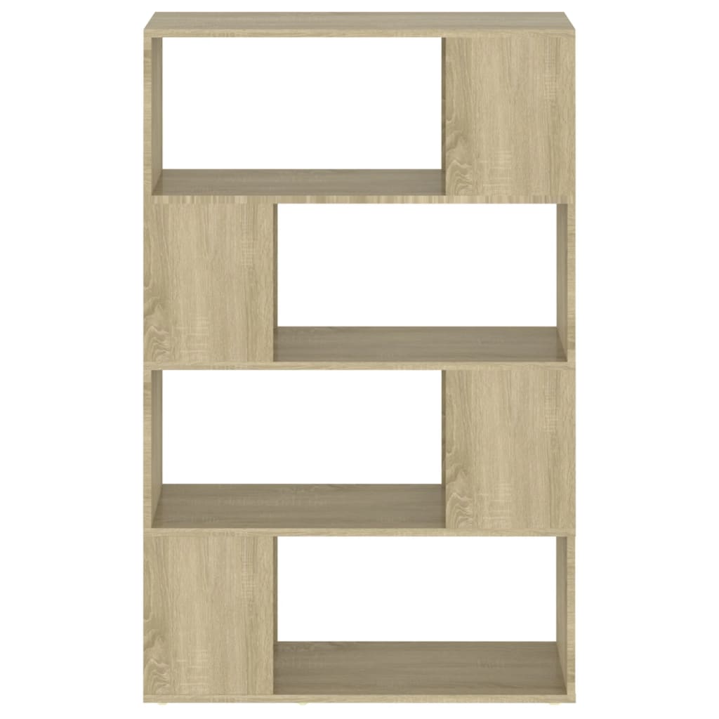 Book Cabinet Room Divider Sonoma Oak 80x24x124.5 cm Engineered Wood