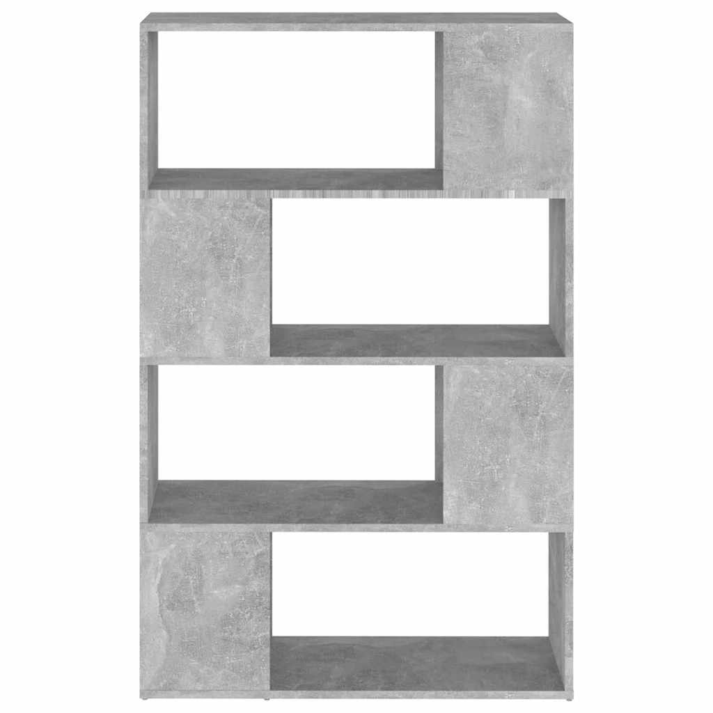 809138 vidaXL Book Cabinet Room Divider Concrete Grey 80x24x124,5cm Engineered Wood