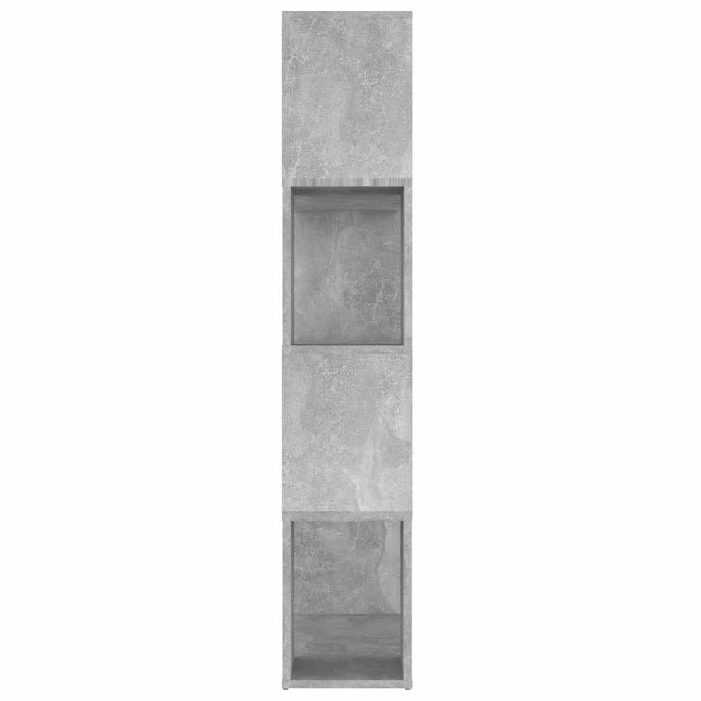 809138 vidaXL Book Cabinet Room Divider Concrete Grey 80x24x124,5cm Engineered Wood