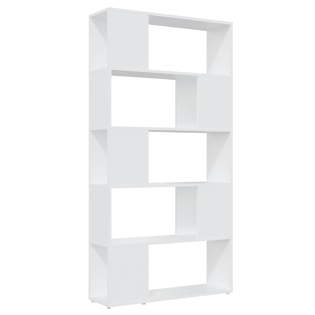 809143 vidaXL Book Cabinet Room Divider White 80x24x155 cm Engineered Wood