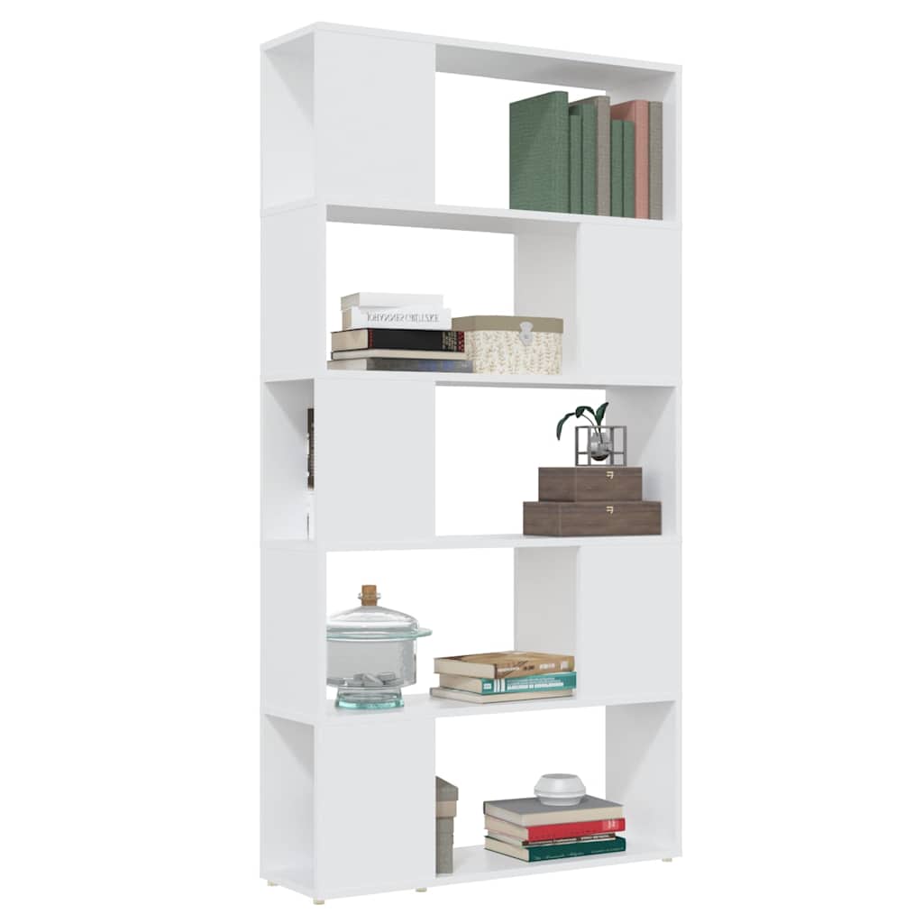 809143 vidaXL Book Cabinet Room Divider White 80x24x155 cm Engineered Wood