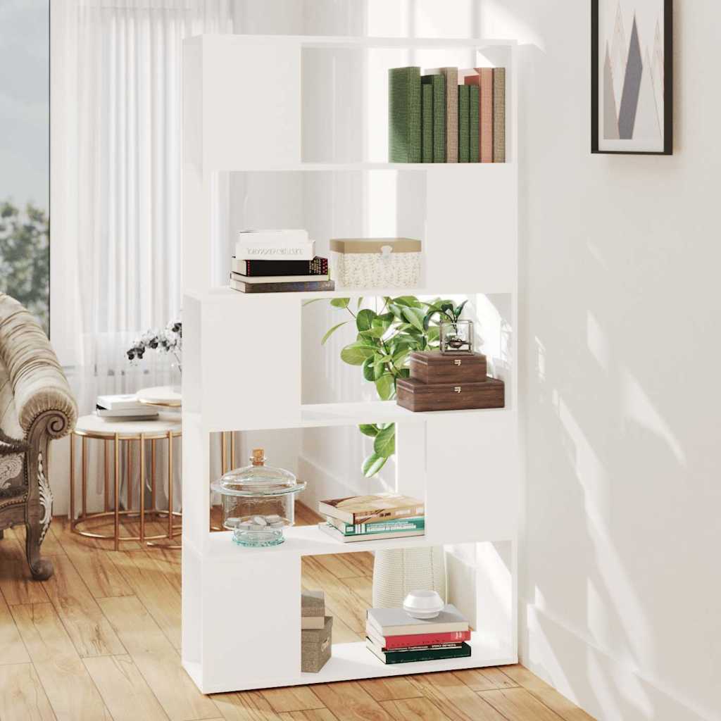 809143 vidaXL Book Cabinet Room Divider White 80x24x155 cm Engineered Wood