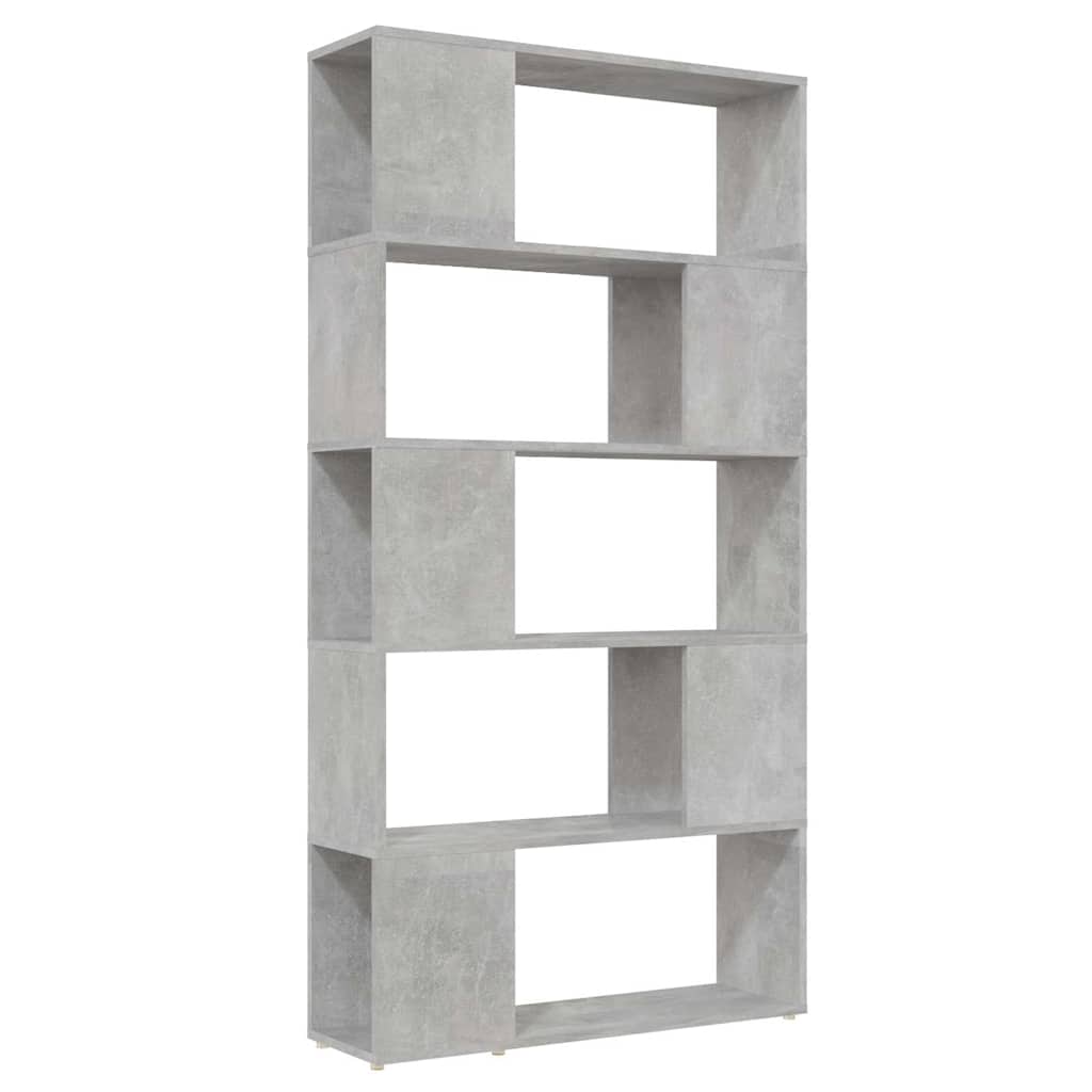 809147 vidaXL Book Cabinet Room Divider Concrete Grey 80x24x155 cm Engineered Wood