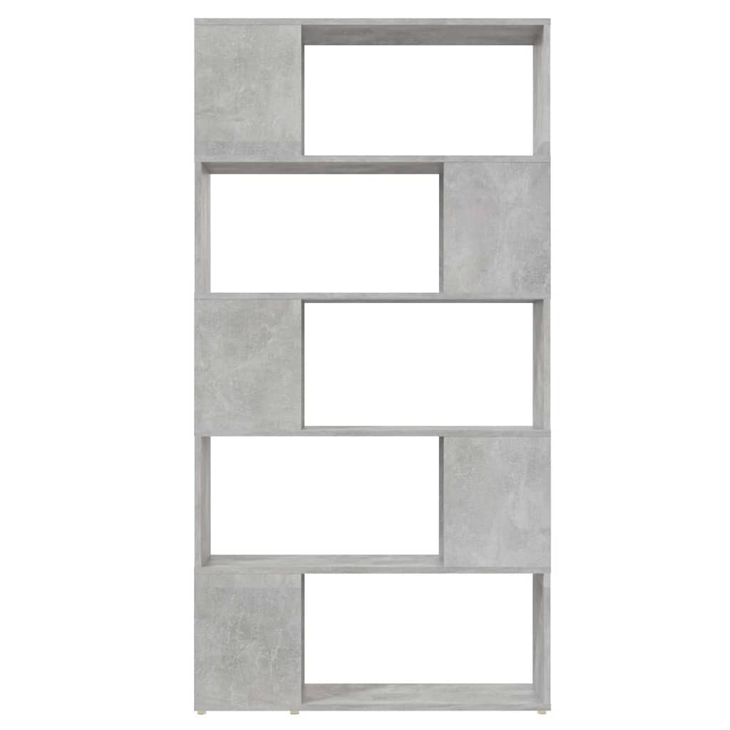 809147 vidaXL Book Cabinet Room Divider Concrete Grey 80x24x155 cm Engineered Wood