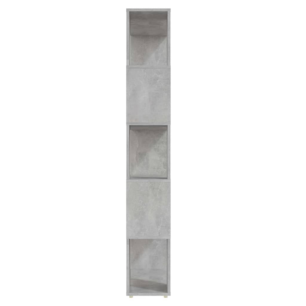 809147 vidaXL Book Cabinet Room Divider Concrete Grey 80x24x155 cm Engineered Wood