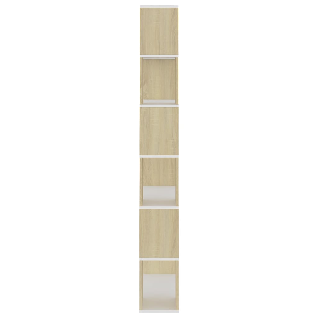 Book Cabinet Room Divider Sonoma Oak 80x24x186 cm Engineered Wood