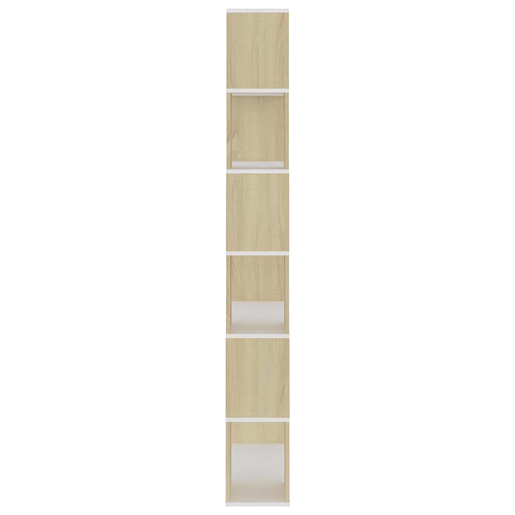 Book Cabinet Room Divider Sonoma Oak 80x24x186 cm