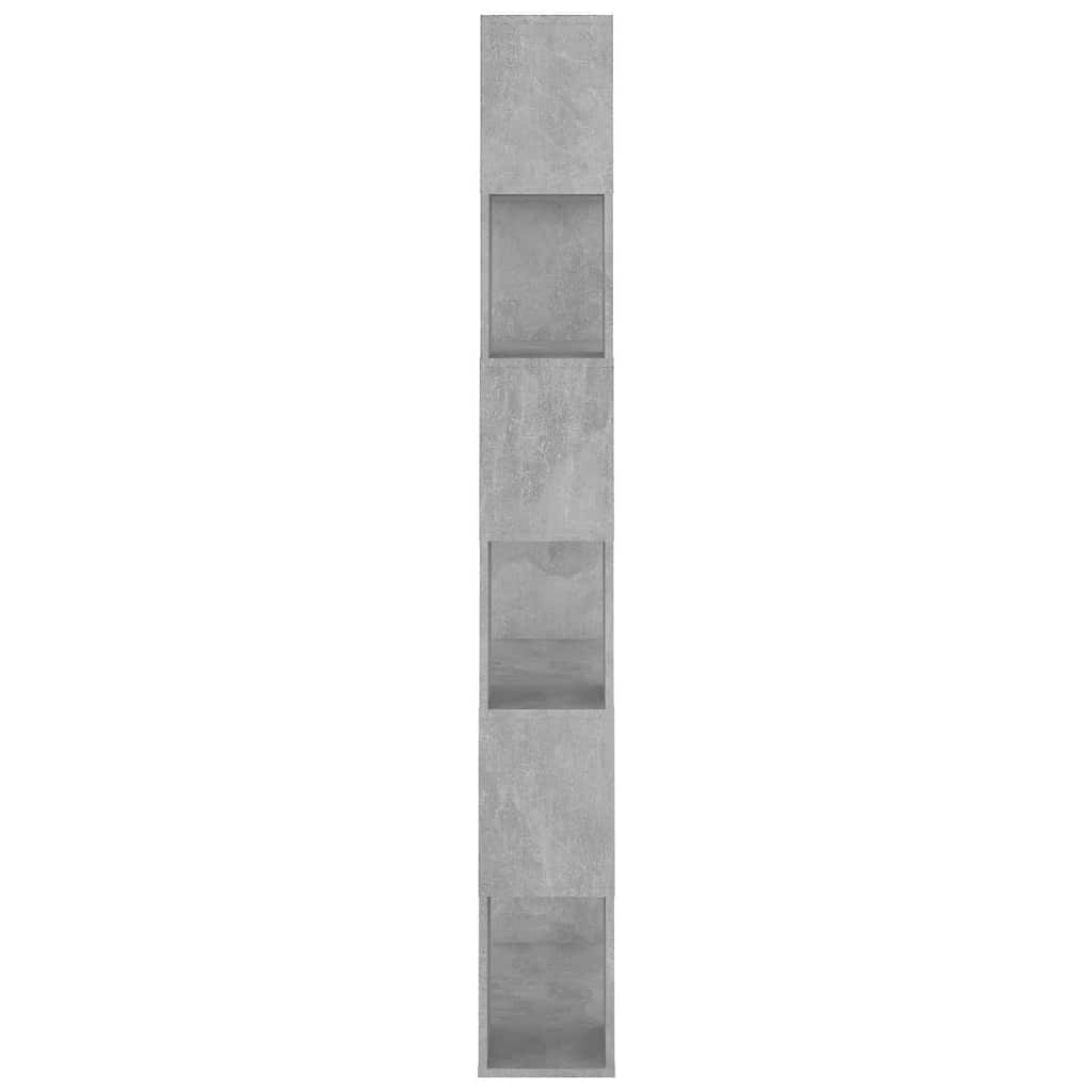 809156 vidaXL Book Cabinet Room Divider Concrete Grey 80x24x186 cm Engineered Wood