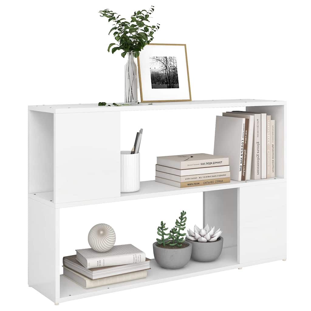 809170 vidaXL Book Cabinet White 100x24x63 cm Engineered Wood