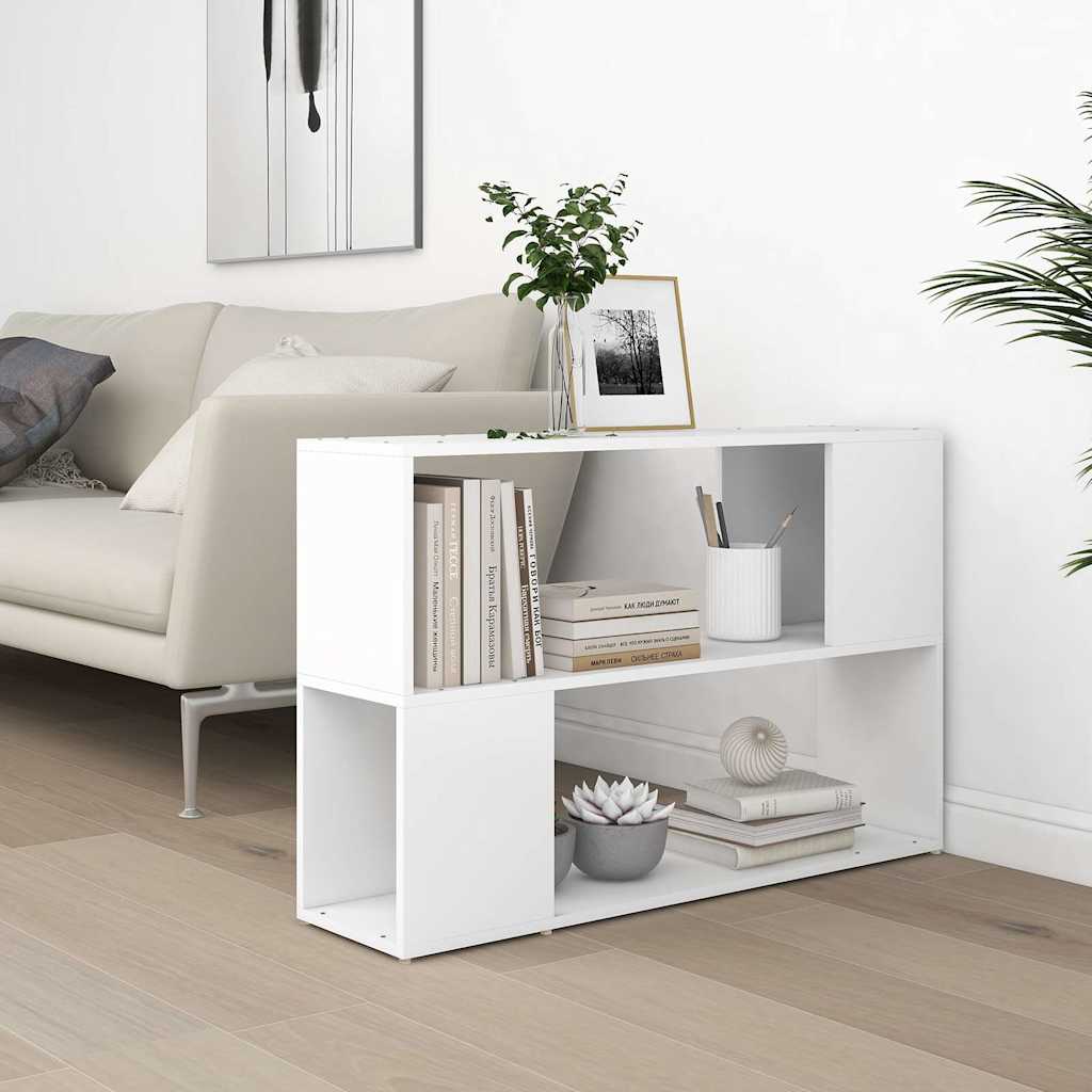 809170 vidaXL Book Cabinet White 100x24x63 cm Engineered Wood