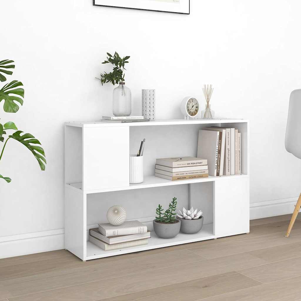 809170 vidaXL Book Cabinet White 100x24x63 cm Engineered Wood