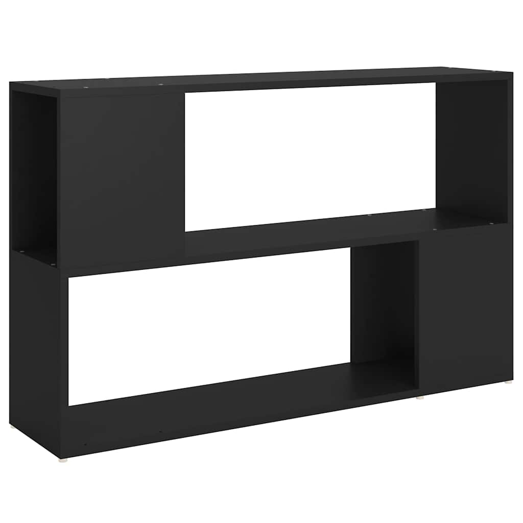 809171 vidaXL Book Cabinet Black 100x24x63 cm Engineered Wood