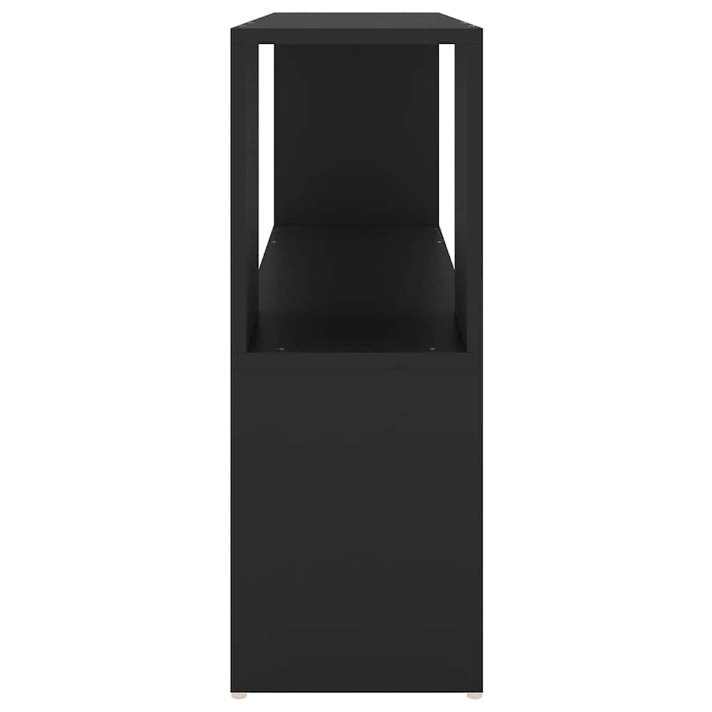 809171 vidaXL Book Cabinet Black 100x24x63 cm Engineered Wood