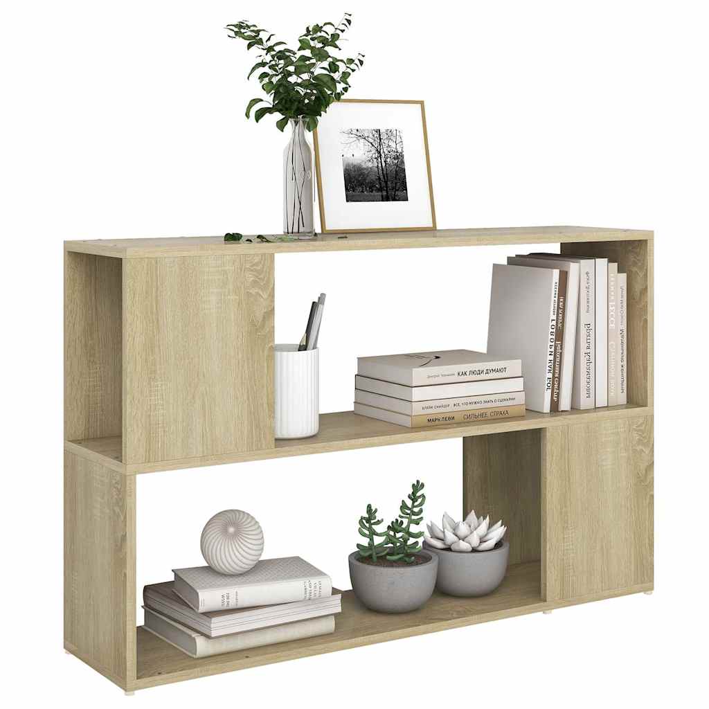 809173 vidaXL Book Cabinet Sonoma Oak 100x24x63 cm Engineered Wood