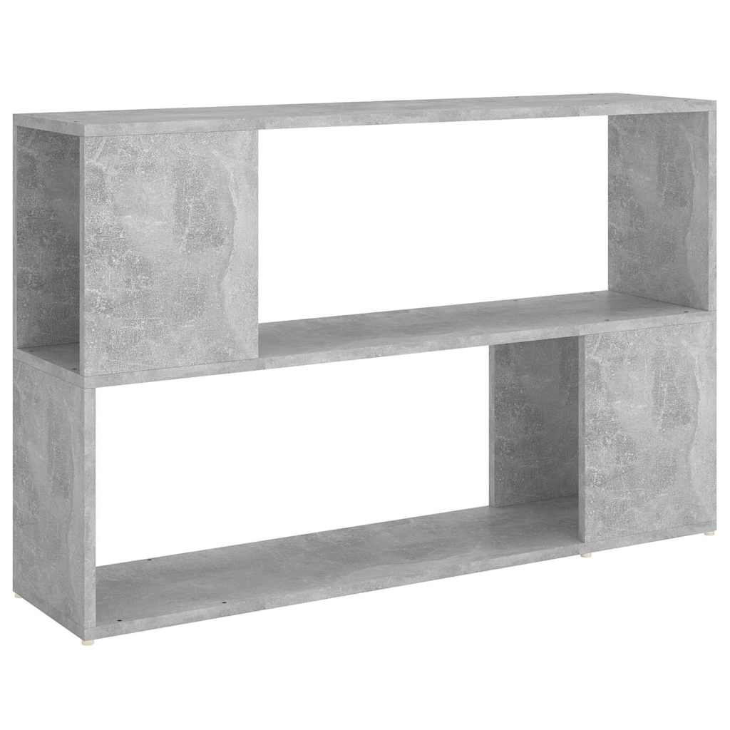 809174 vidaXL Book Cabinet Concrete Grey 100x24x63 cm Engineered Wood