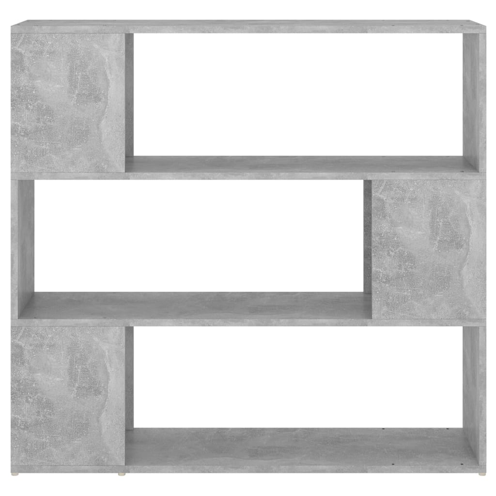809183 vidaXL Book Cabinet Room Divider Concrete Grey 100x24x94 cm