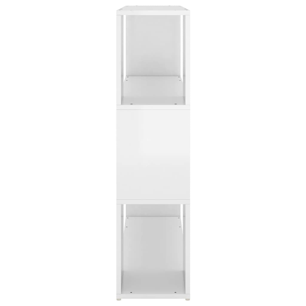 809185 vidaXL Book Cabinet Room Divider High Gloss White 100x24x94 cm
