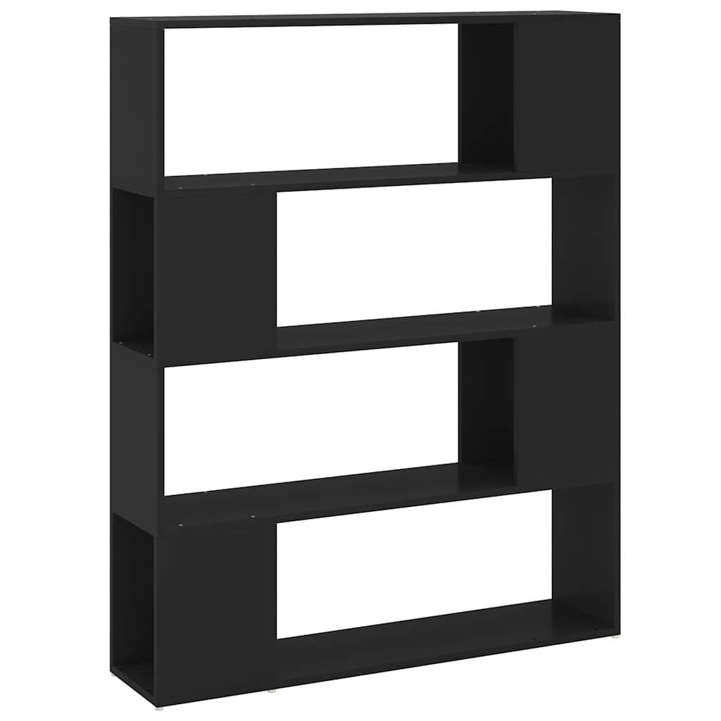 809189 vidaXL Book Cabinet Room Divider Black 100x24x124 cm
