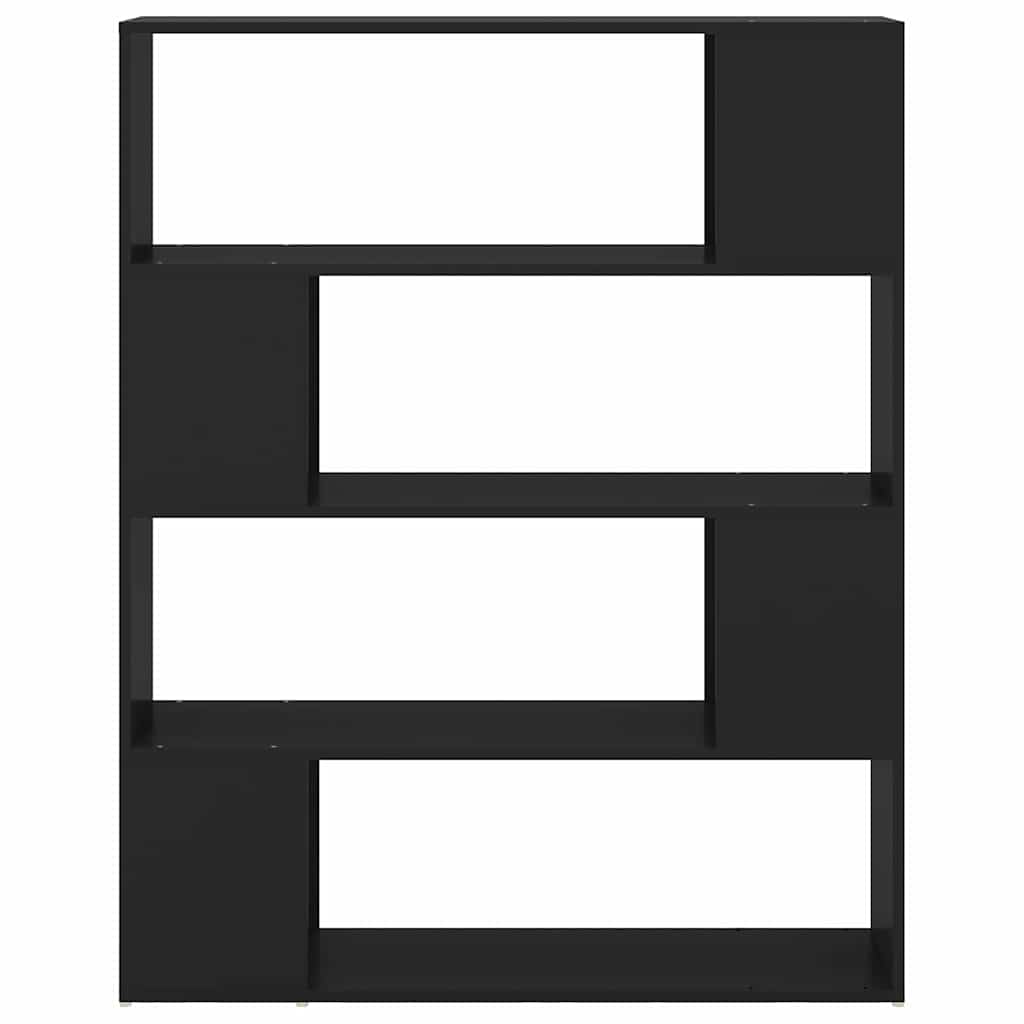 809189 vidaXL Book Cabinet Room Divider Black 100x24x124 cm