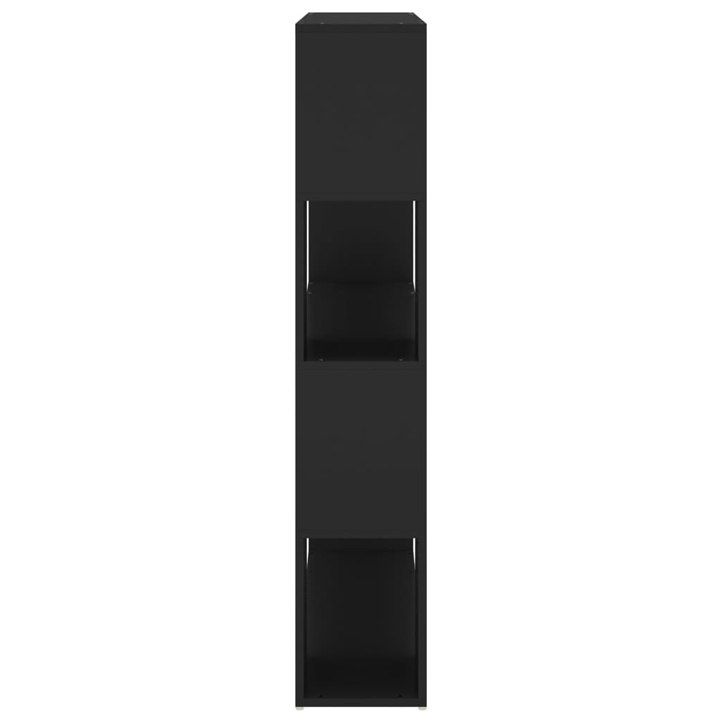 Book Cabinet Room Divider | Black | Engineered wood | Medium