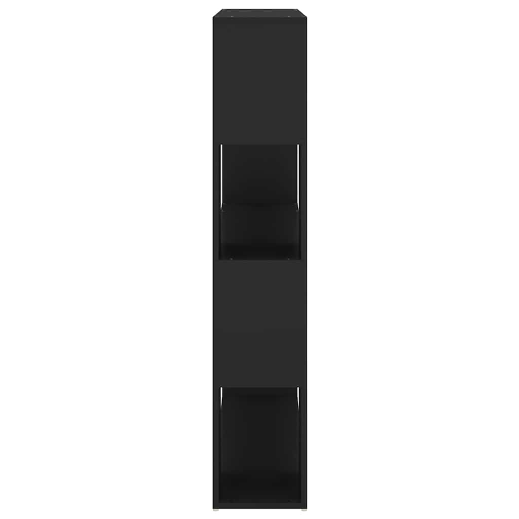 809189 vidaXL Book Cabinet Room Divider Black 100x24x124 cm