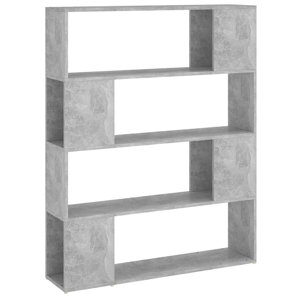 809192 vidaXL Book Cabinet Room Divider Concrete Grey 100x24x124 cm