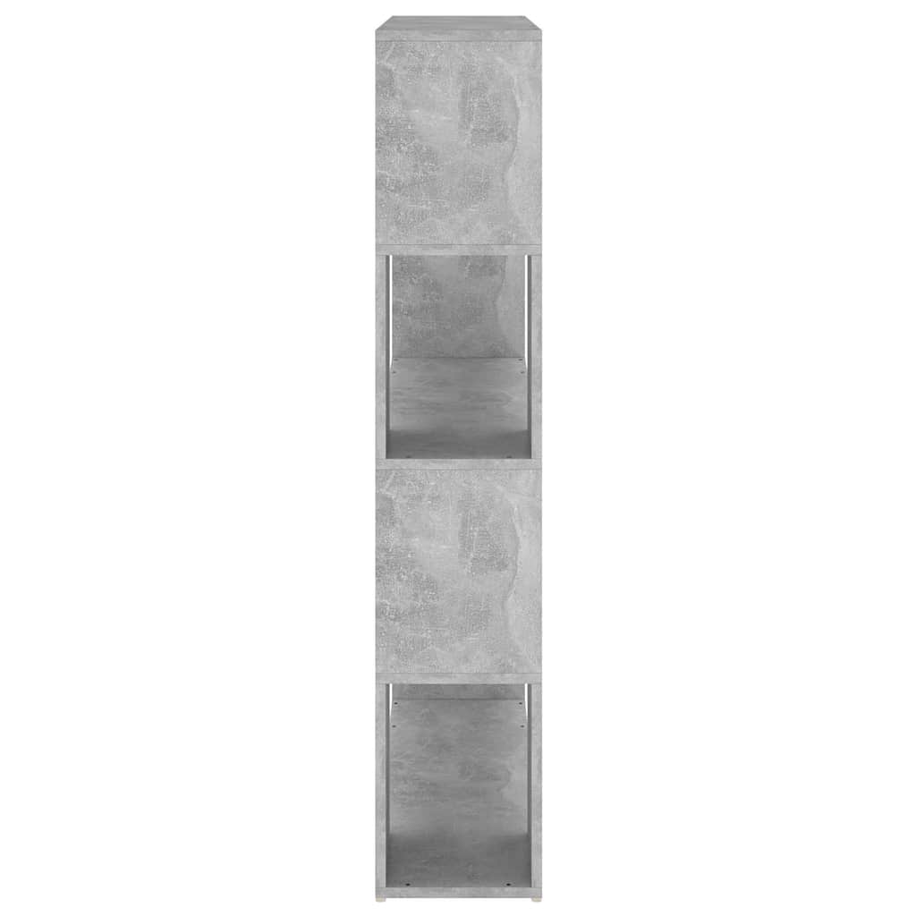 809192 vidaXL Book Cabinet Room Divider Concrete Grey 100x24x124 cm