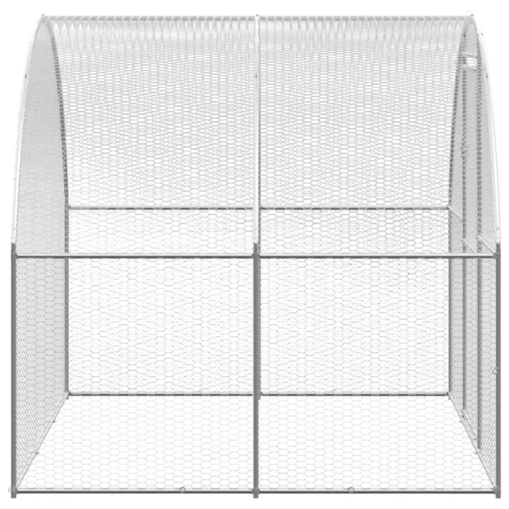 vidaXL Outdoor Chicken Coop 3x2x2 m Galvanised Steel